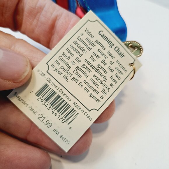 OLD WORLD CHRISTMAS Gaming Chair Christmas Ornament - Picture 6 of 7